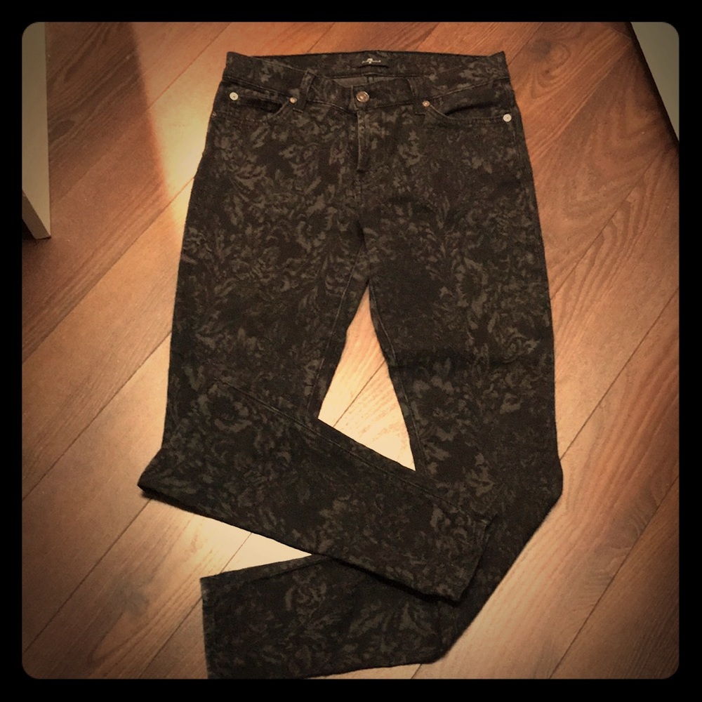 7 For All Mankind Gwenevere Floral Jacquard Jeans